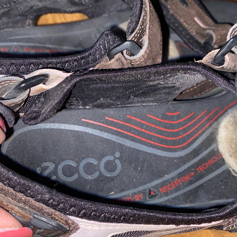 Ecco Black And Brown Sandals View 2
